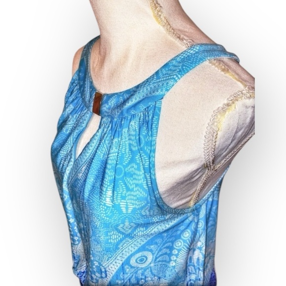 Rafaella Ladies Maxi Dress in Shades of Blue in various Patterns Slvless SZ SP - Picture 3 of 9